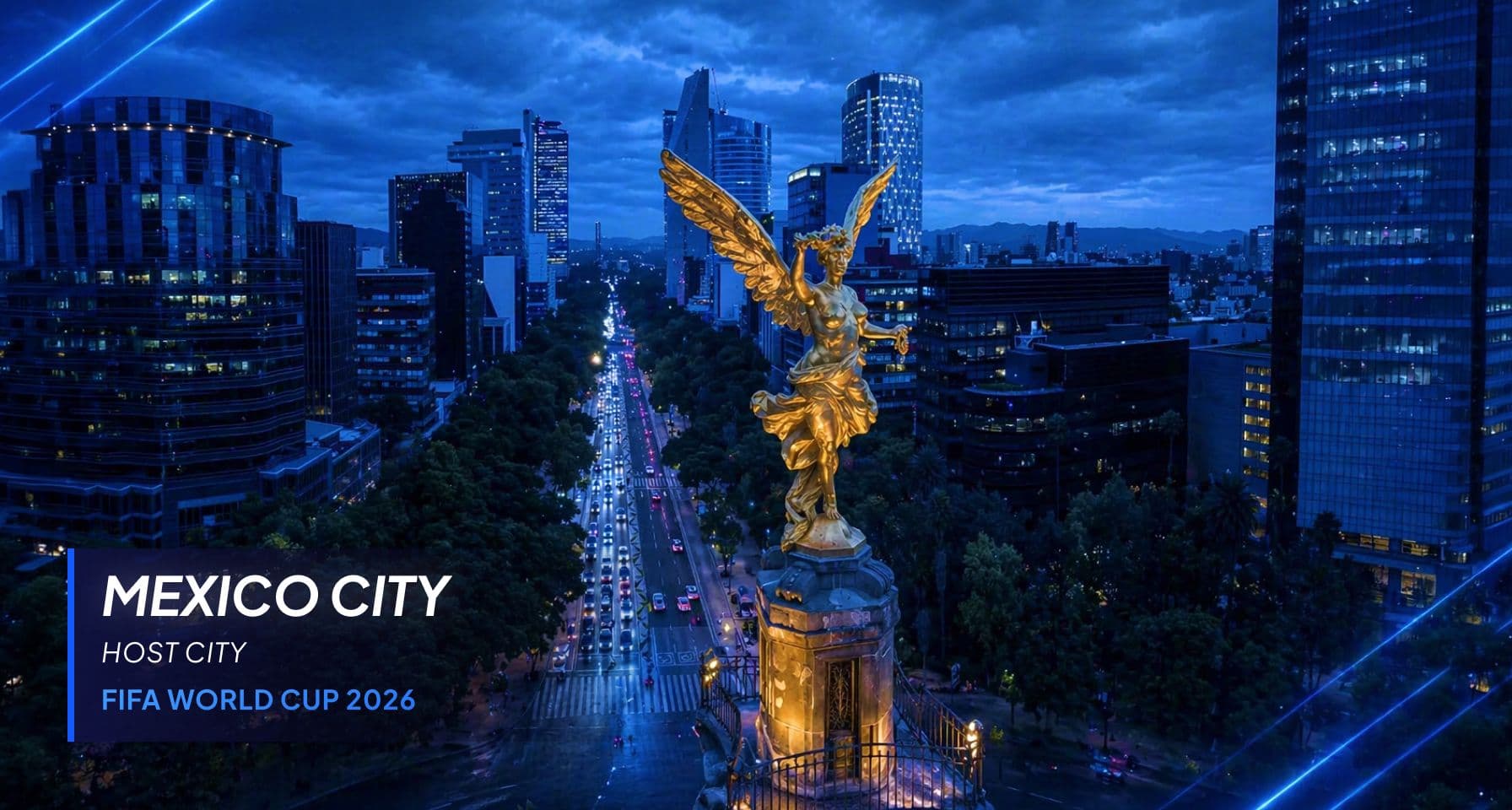 Mexico City Skyline. One of the 2026 FIFA World Cup Host Cities.