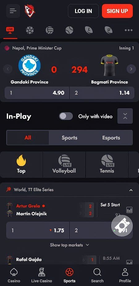 Rooster Bet Sportsbook Live Mobile
