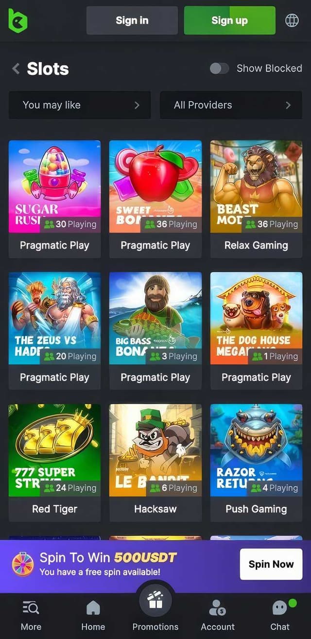bcgame slots mobile