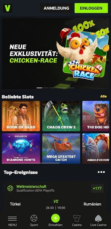 VeloBet homepage