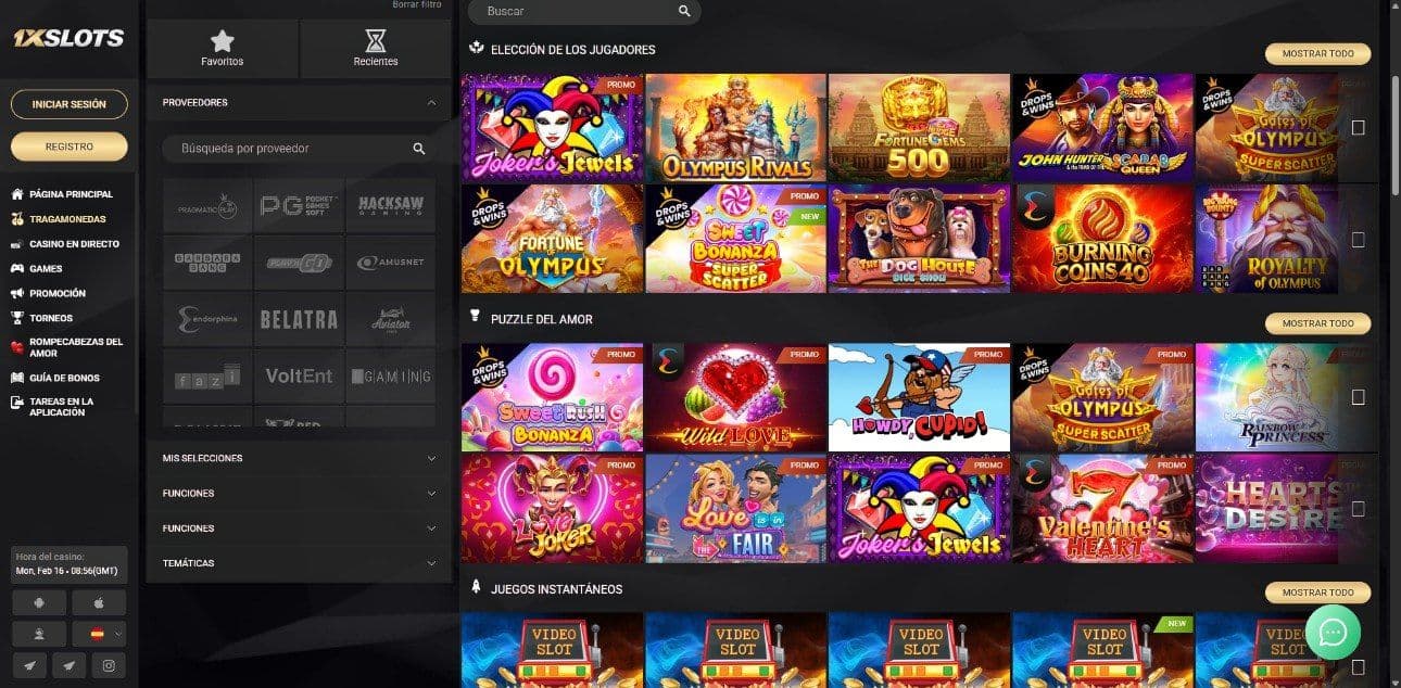 Tragamonedas de 1xslots