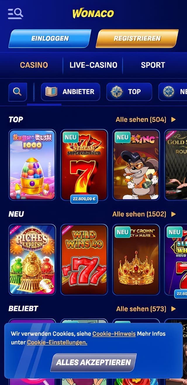 wonaco spielautomaten mobile
