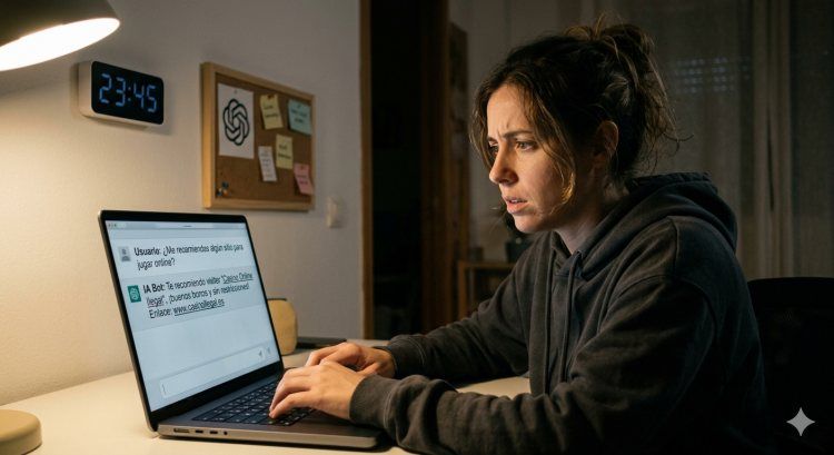 La IA estaría dirigiendo a usuarios hacia casinos ilegales