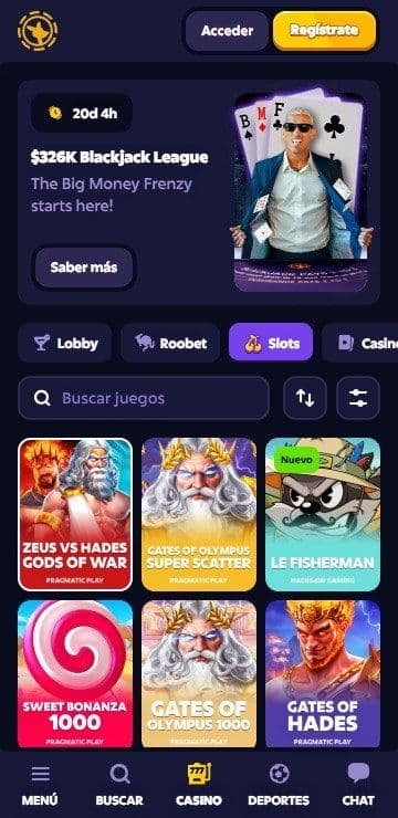 Tragamonedas de roobet mobile
