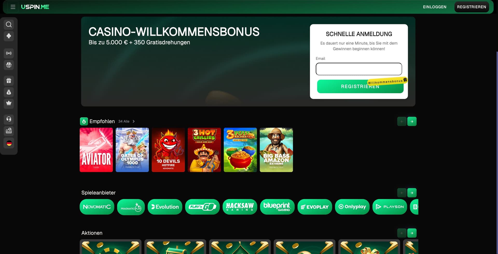 USpin Casino Bonus