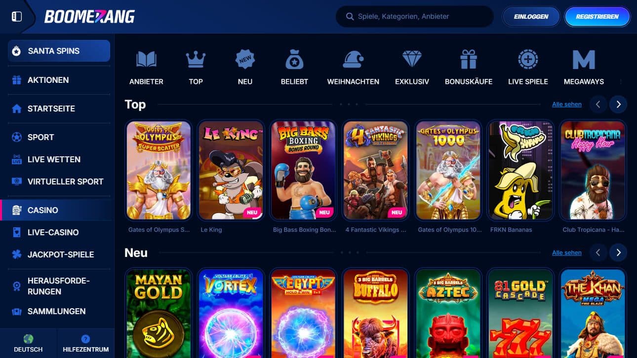Boomerang Bet Slots Desktop