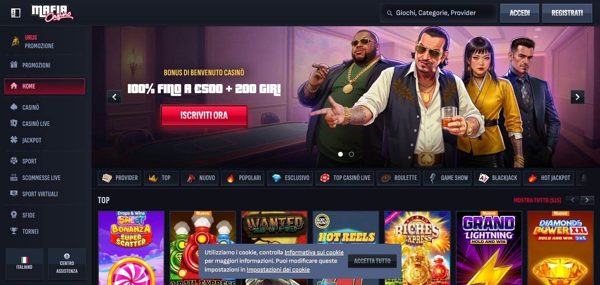 Mafia Casino Home Desktop