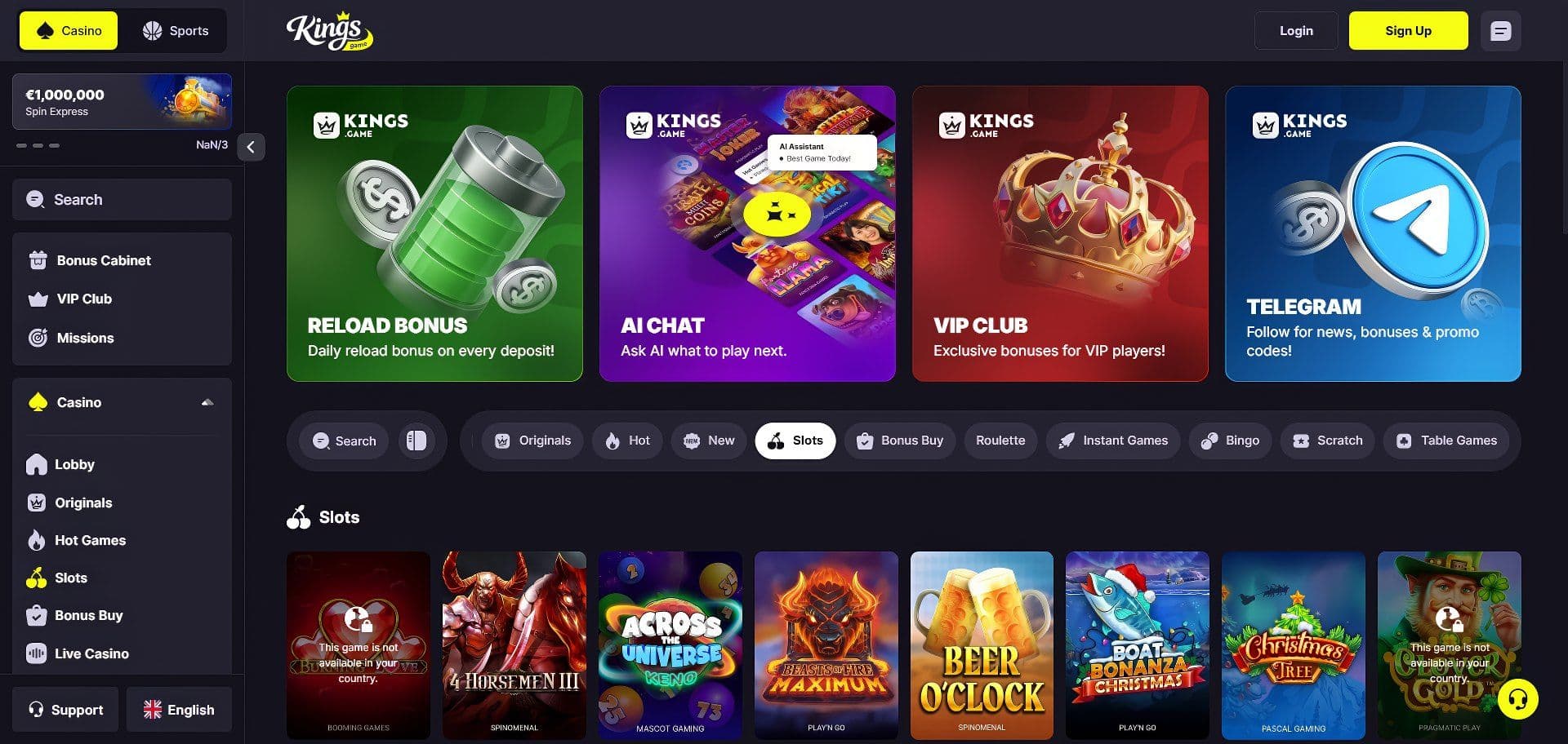 Kings.Game Slots Desktop