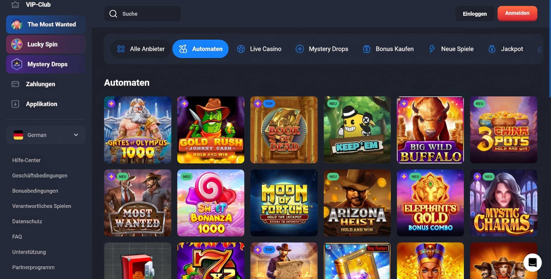 Lucky Hunter Slots Desktop
