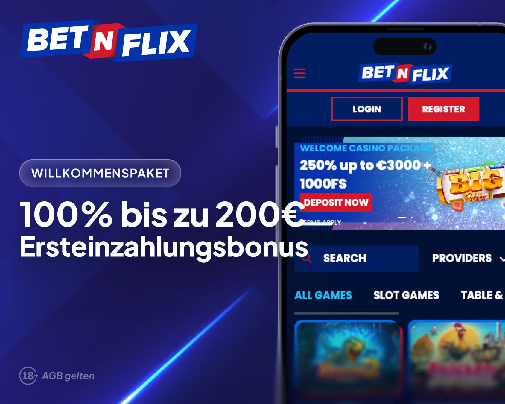 BetNFlix Casino Willkommensbonus