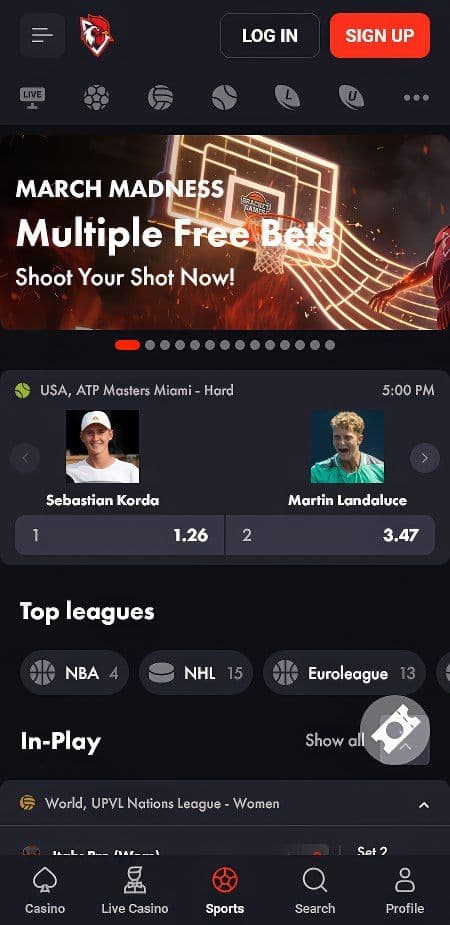 Rooster Bet Sportsbook Mobile