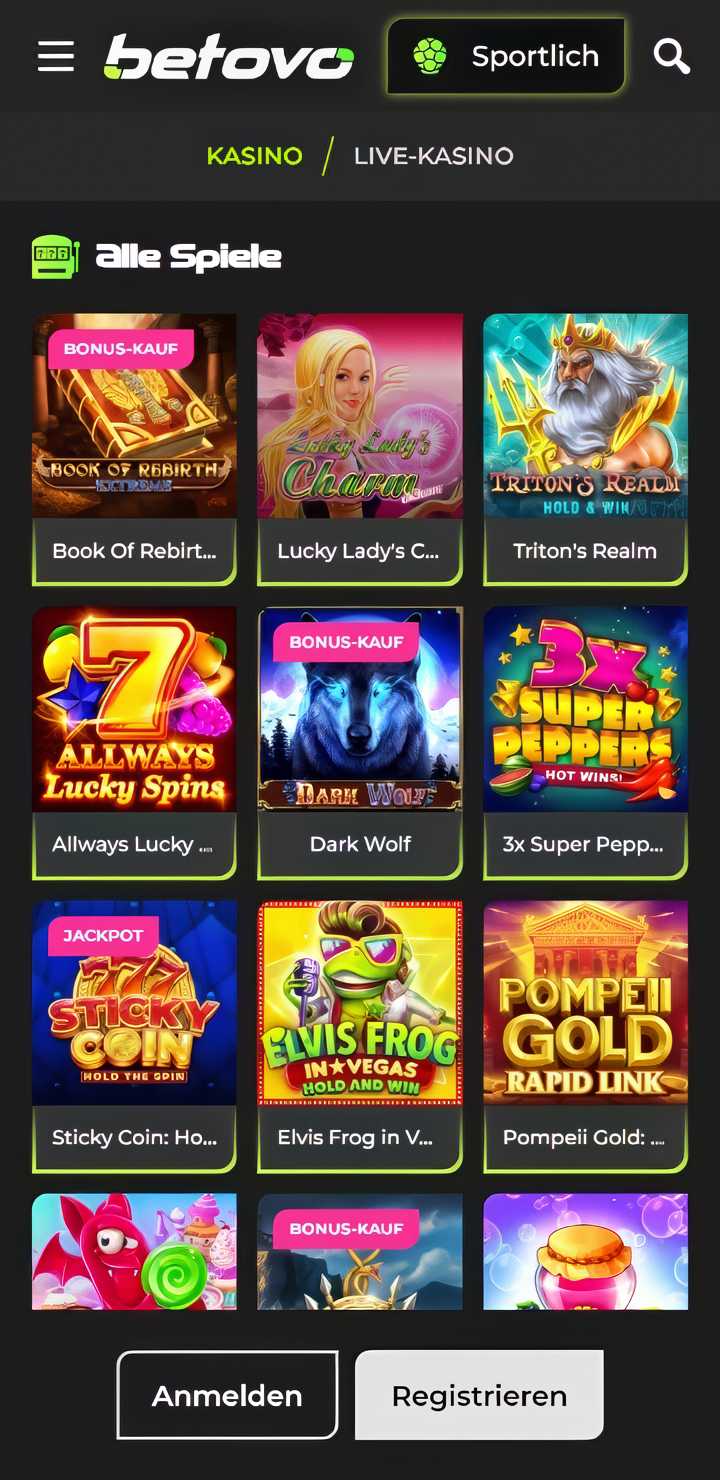Betovo Casino Spielautomaten Mobile