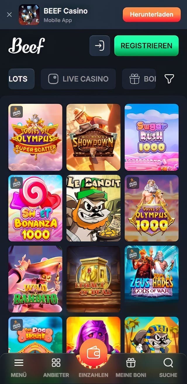 Beef Casino Slots Mobile