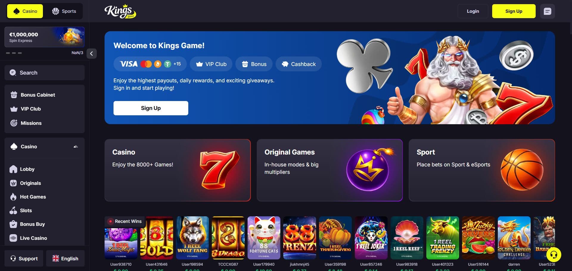 Kings.Game Home Page