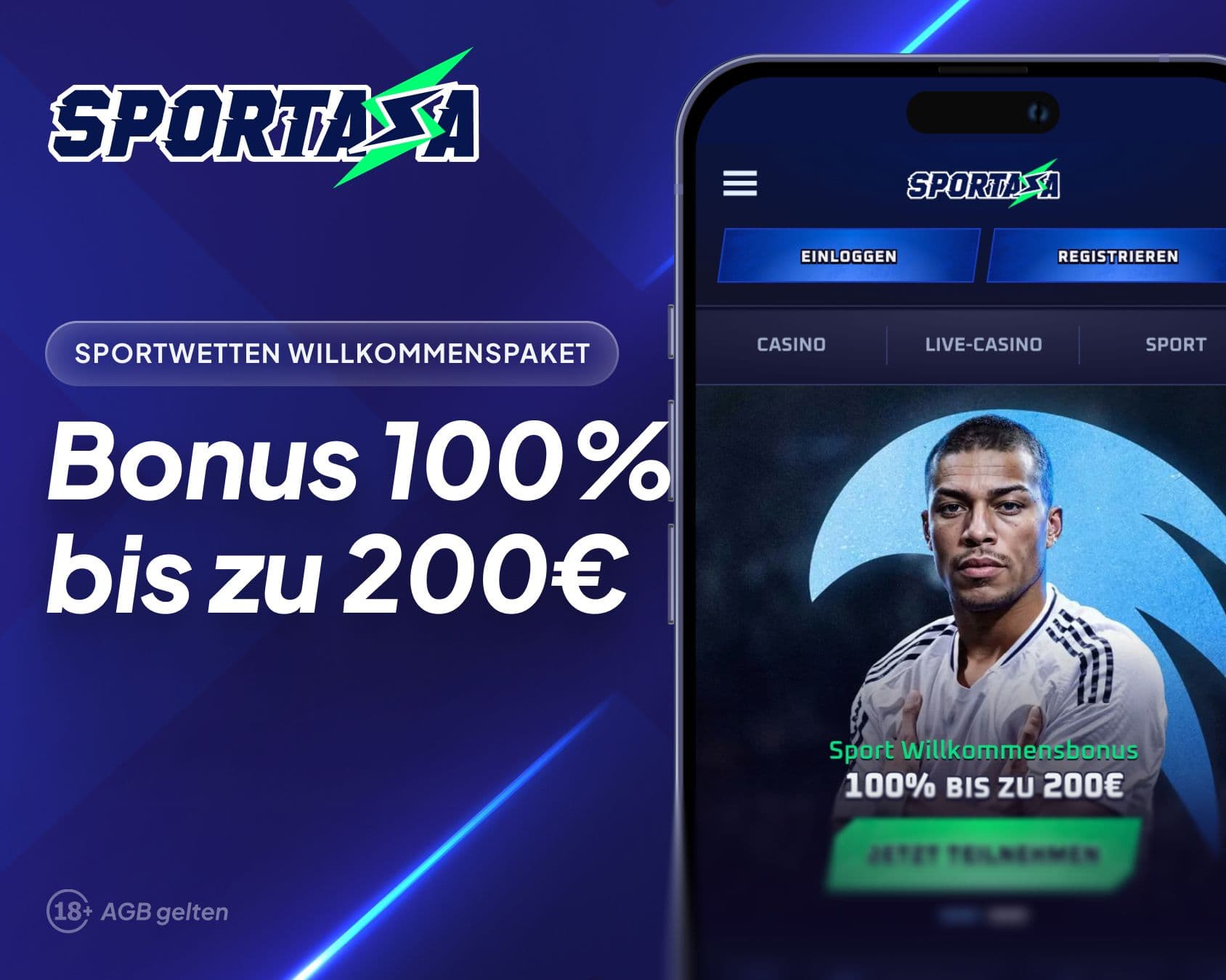 Sportaza Wettbonus für Neukunden