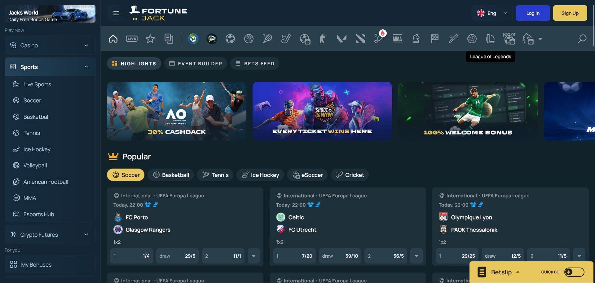 FortuneJack Sportsbook