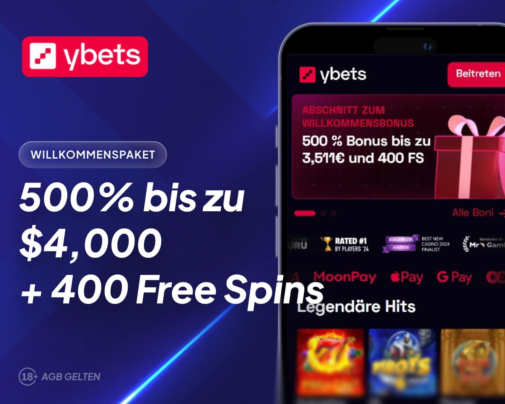 Ybets Casino Willkommenspaket