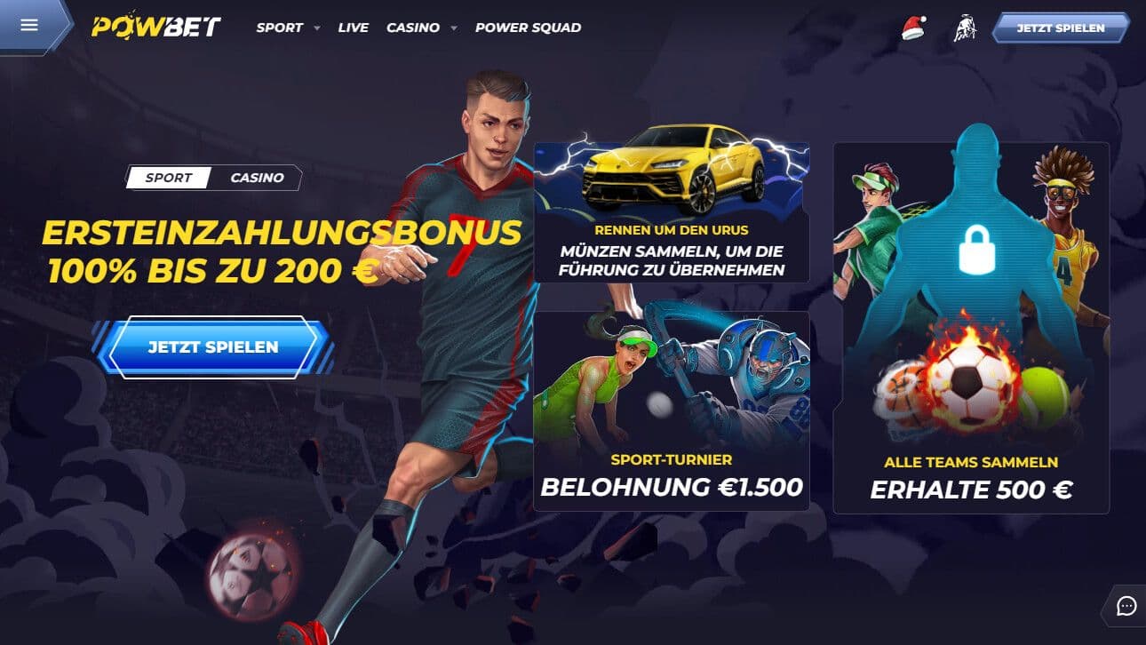 powbet homepage desktop