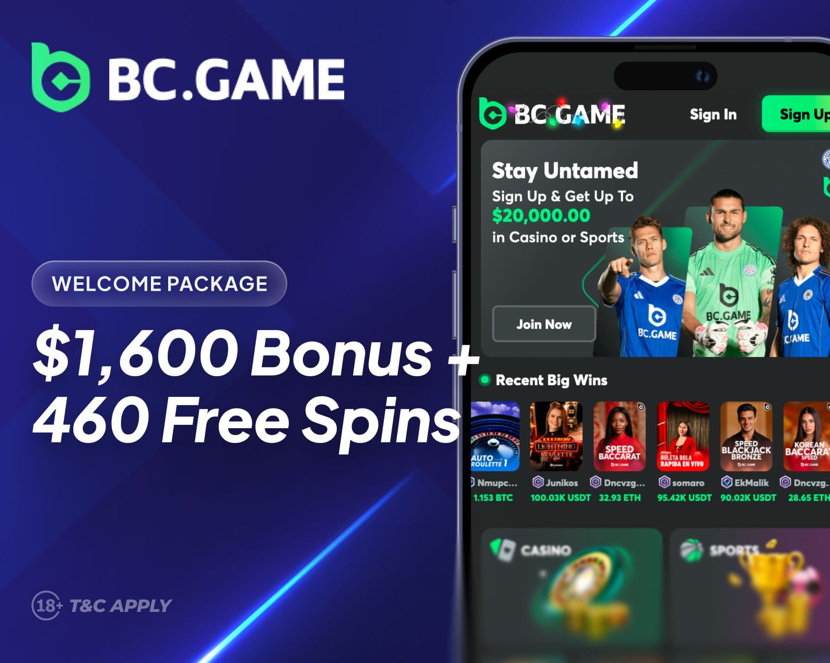 bcgame casino welcome offer
