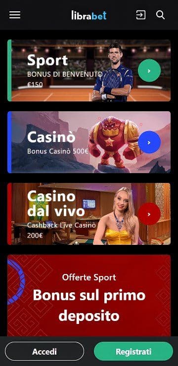 LibraBet Sito Ufficiale Mobile