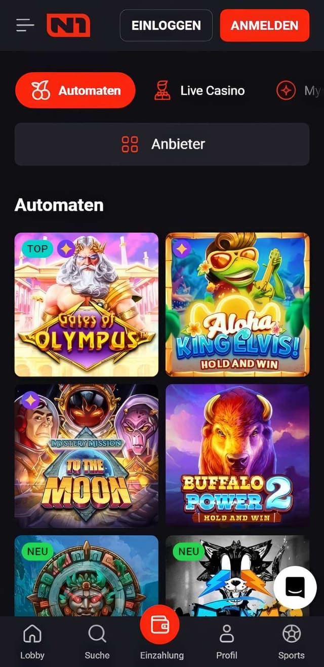 N1Bet Slots Mobile