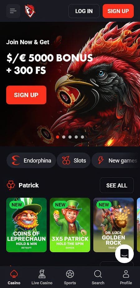 Rooster Bet Casino Mobile