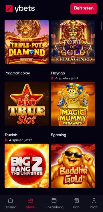 Ybets Casino Slots Mobile