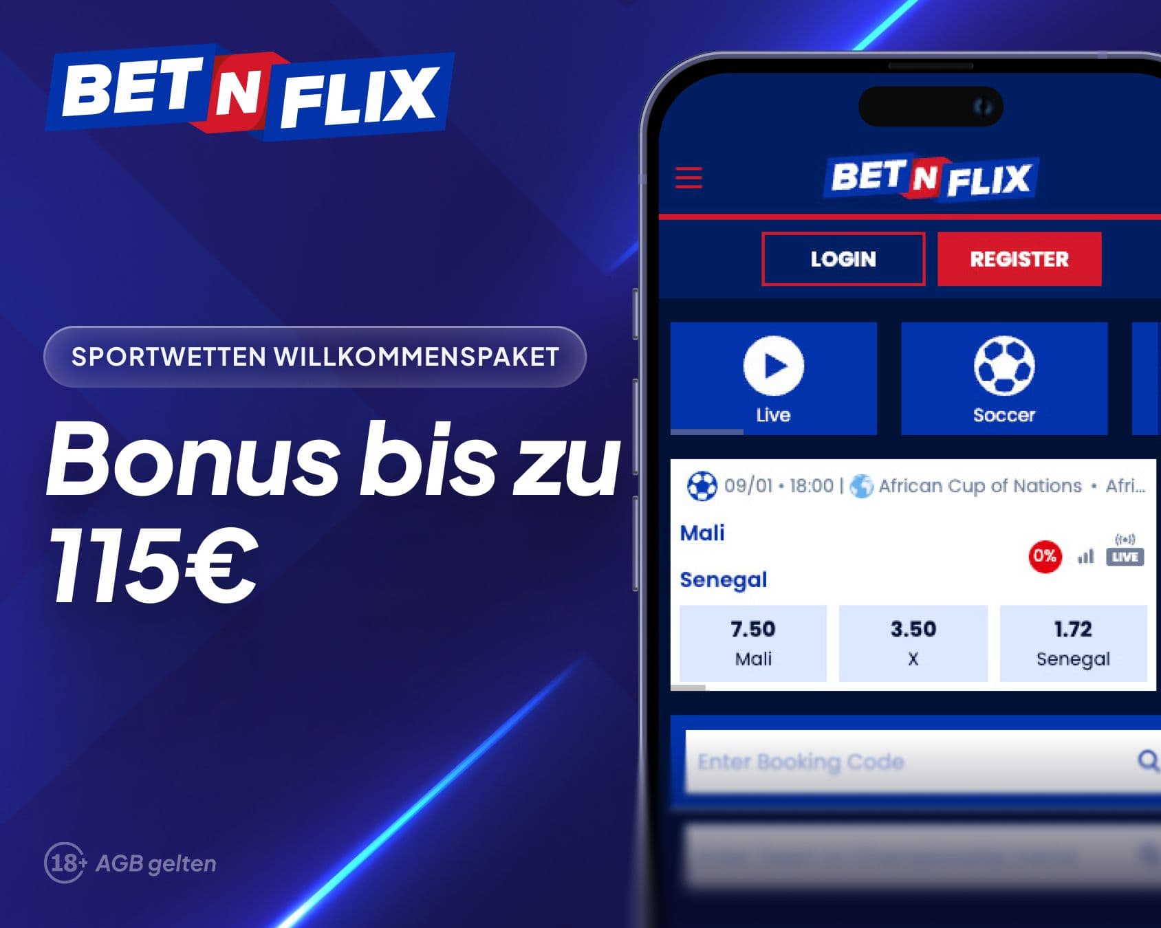 BetNFlix Sportwetten Willkommensbonus