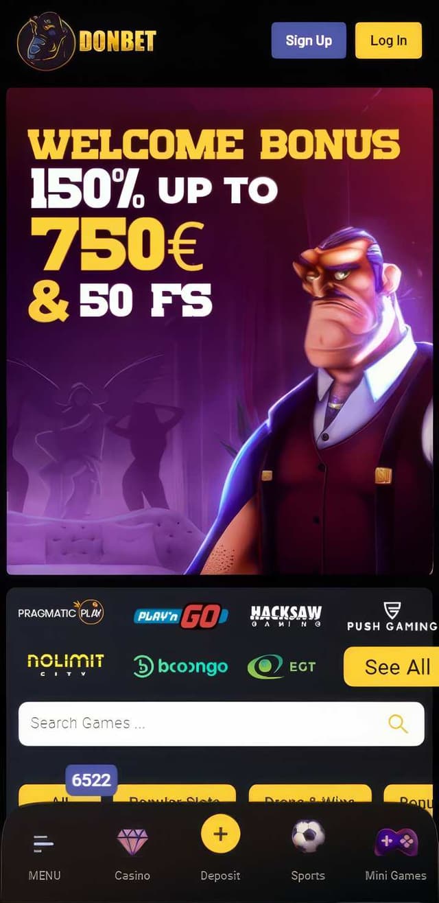 donbet homepage mobile