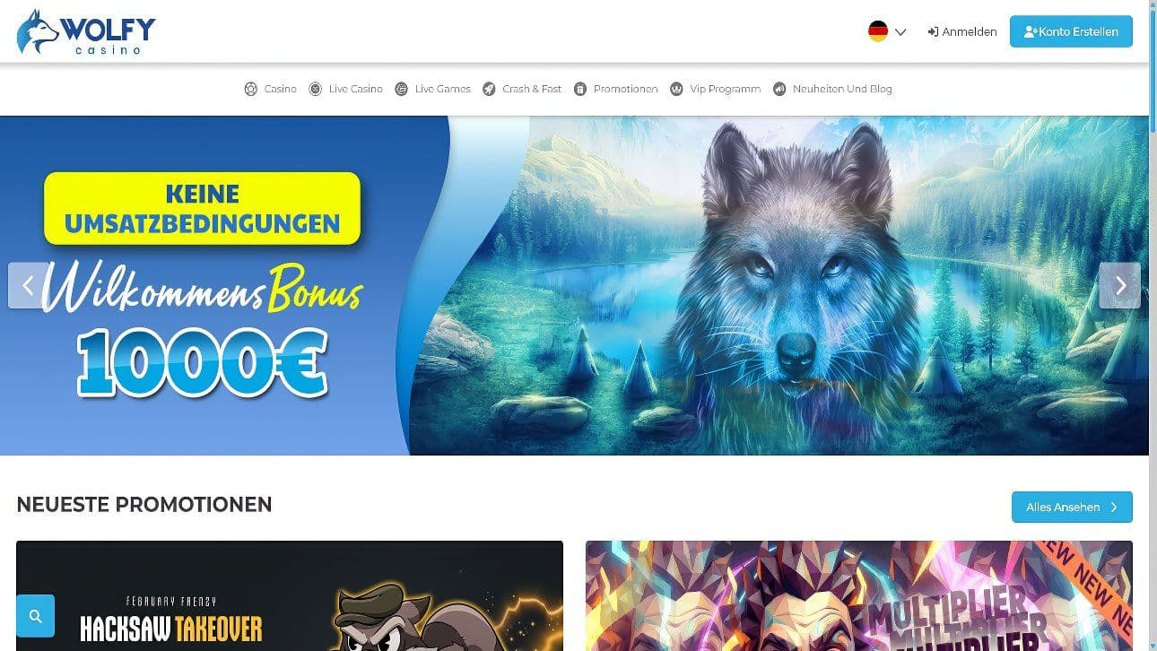 desktop wolfy homepage
