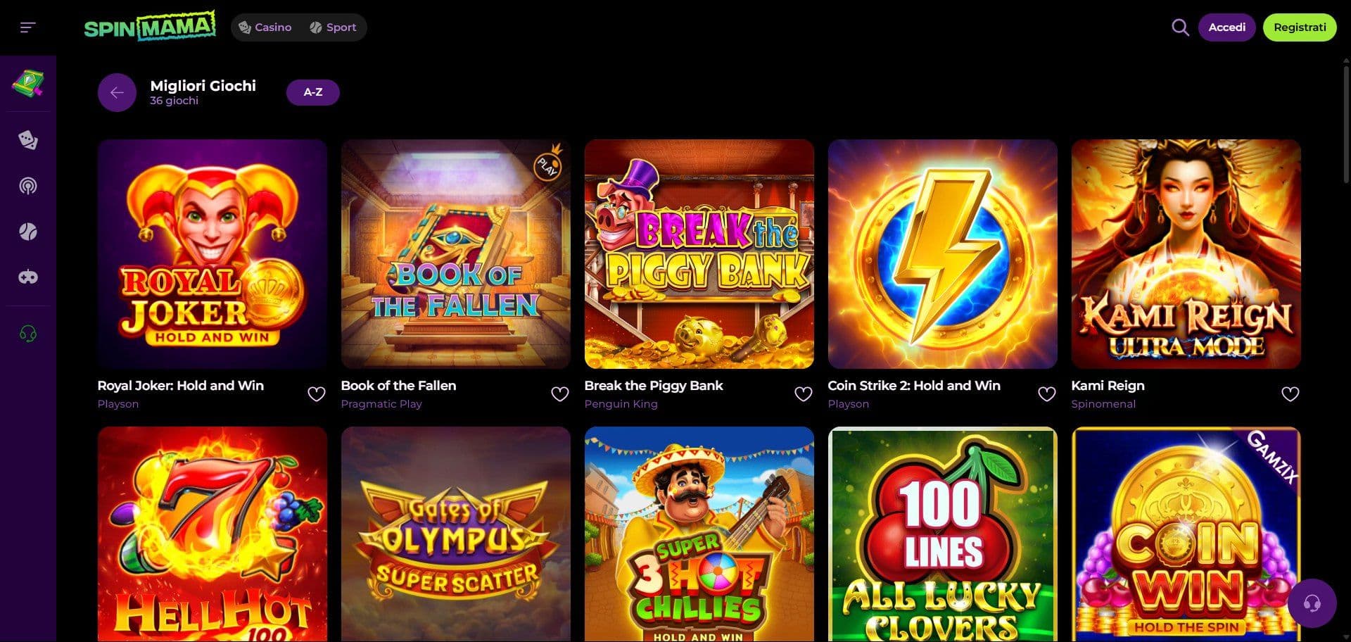 Spinmama Slots Desktop