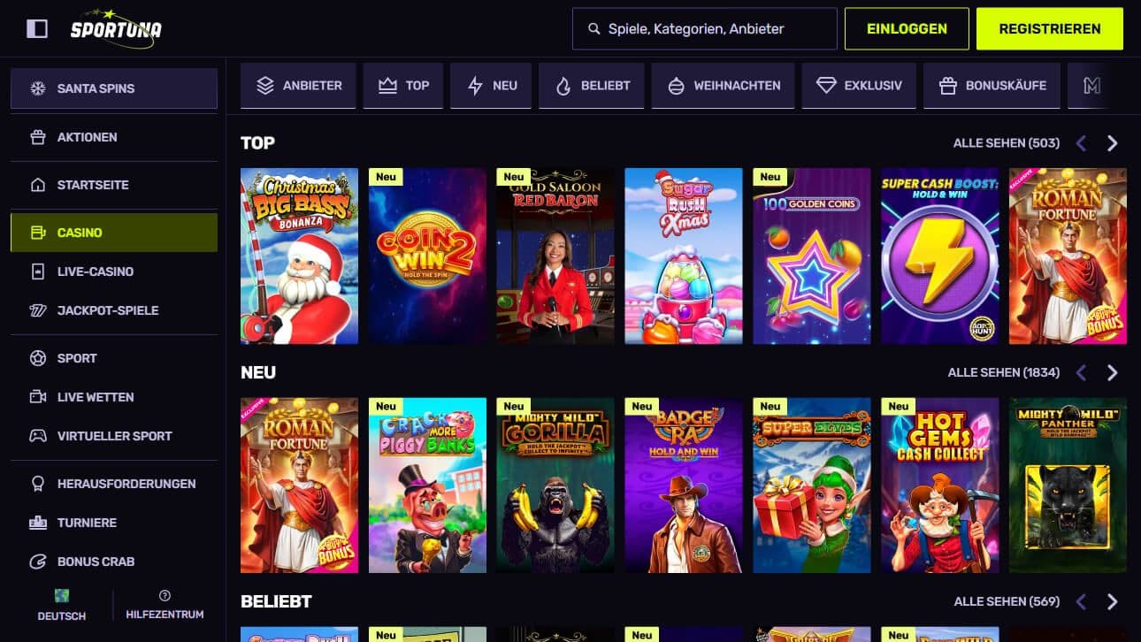 sportuna spielautomaten desktop