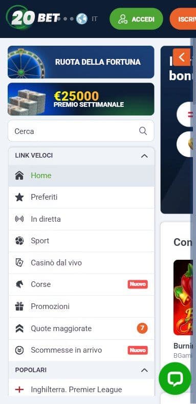 20bet Home Mobile